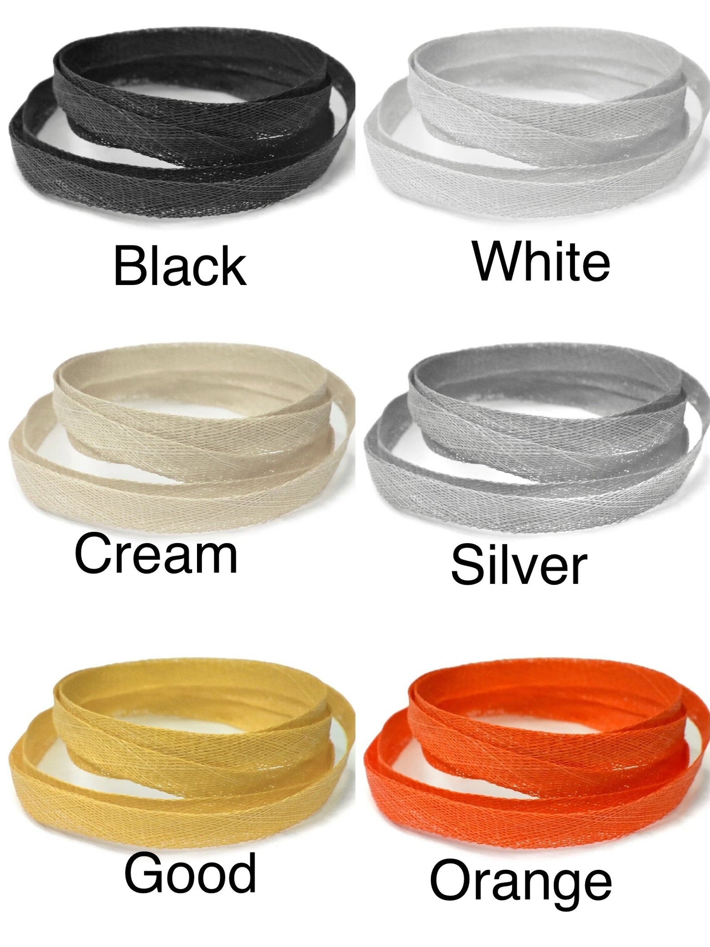 1.6m Long Sinamay Strip - 10mm Width - Fascinator Hat Making Millinery Trimmings Bias Tape