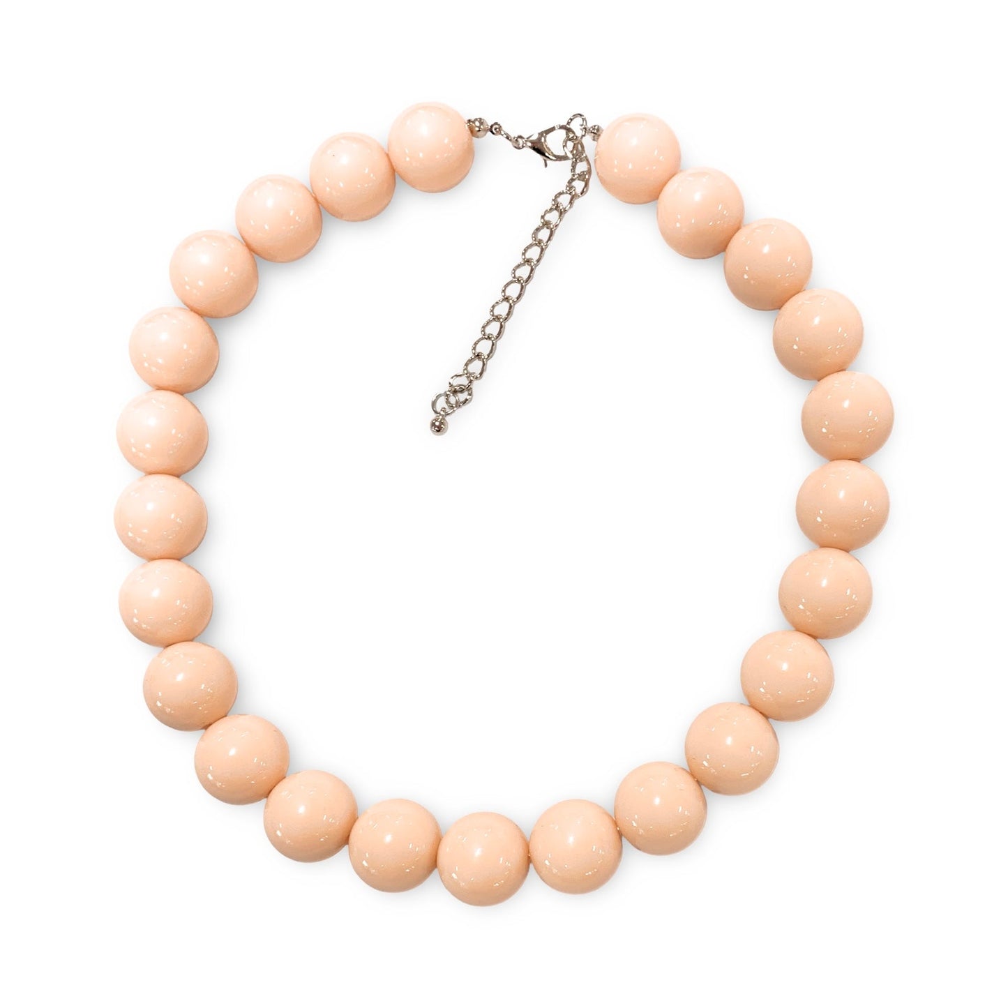 Large 18mm Faux Pearl Bead Chain Vintage Statement Great Gatsby Necklace Choker