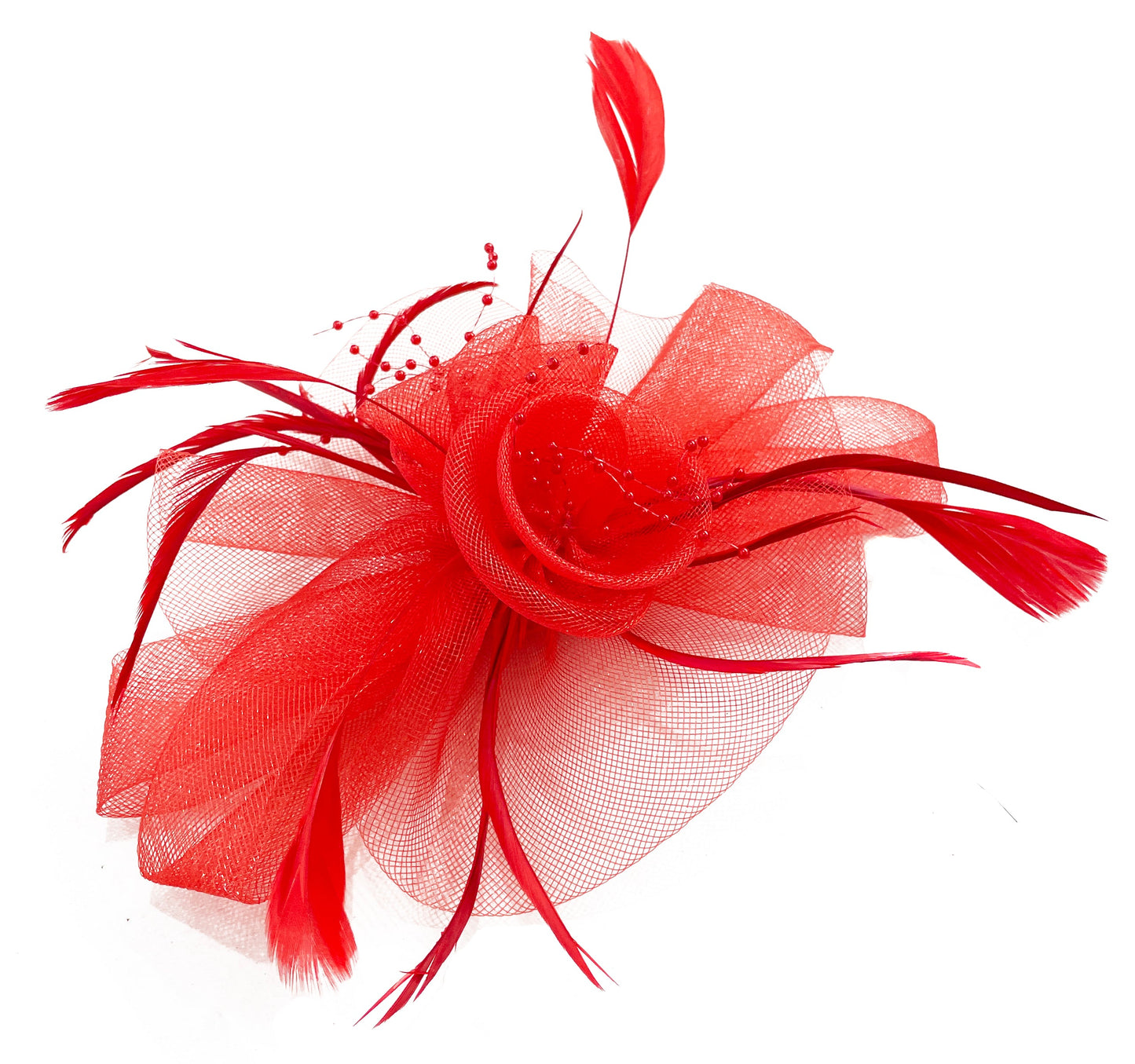 Scarlet Red The Butterfly Fascinator for Weddings on Comb