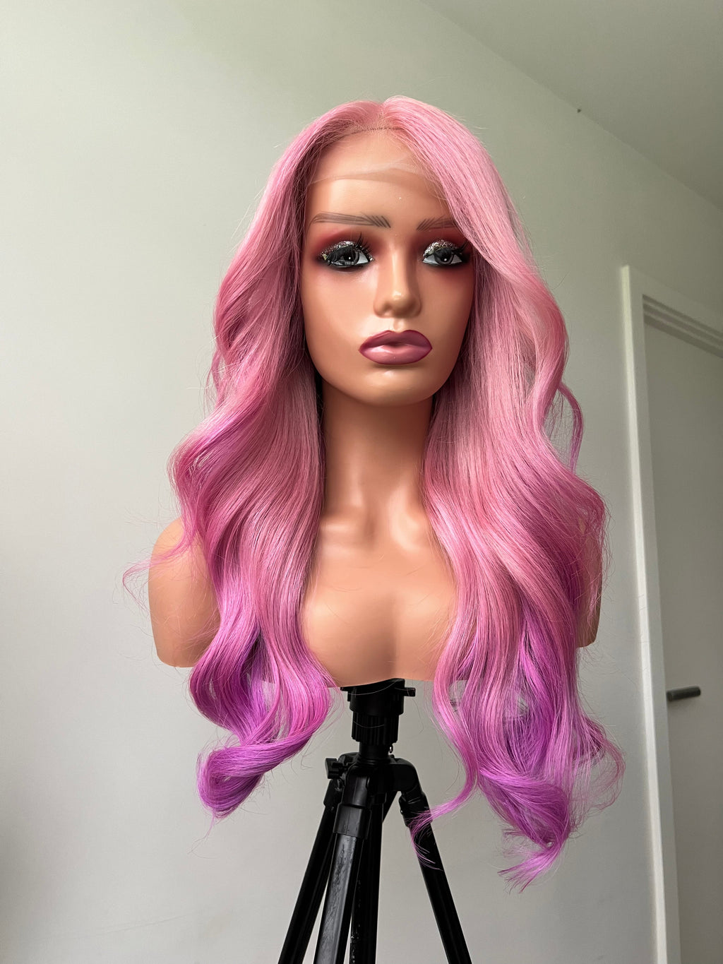 Azalea Pink - 13"X6" Lace Front Human Hair Wig
