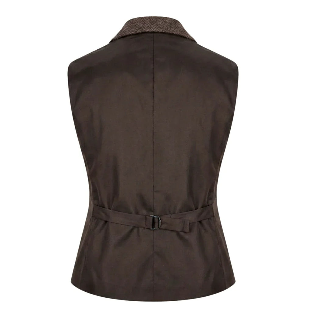 IMW-02 - Women's Oak Tweed Herringbone Blazer Waistcoat