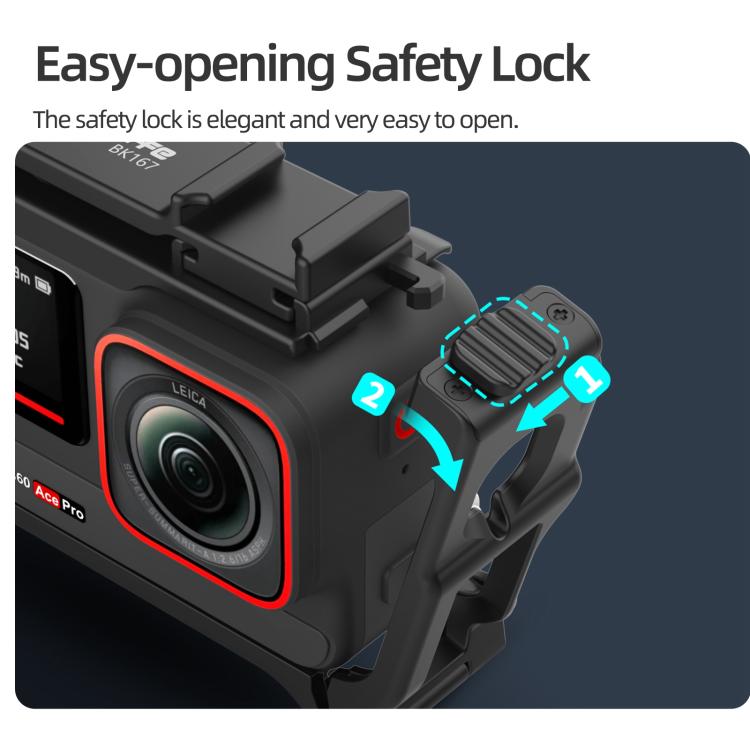 Sunnylife 2-in-1 Detachable Protective Frame & Street Photography Handle for Insta360 Ace Pro 2 / 1