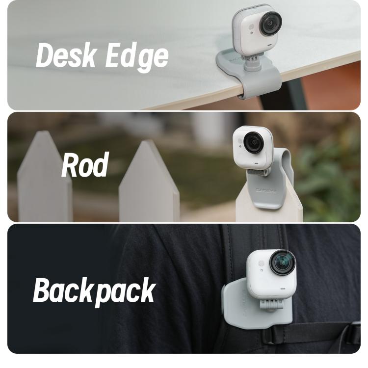 For Insta360 GO Ultra Sunnylife Magnetic Car Sun Visor Mount Action Camera Holder 360 Rotating 180 Tilt Sun Visor Holder