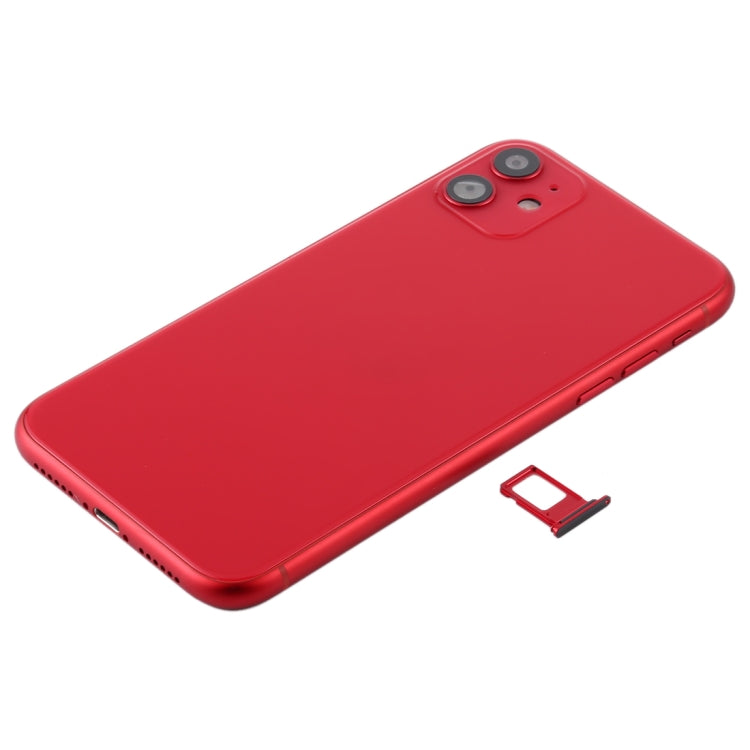Battery Back Cover (with Side Keys & Card Tray & Power + Volume Flex Cable & Wireless Charging Module) for iPhone 11, For iPhone 11