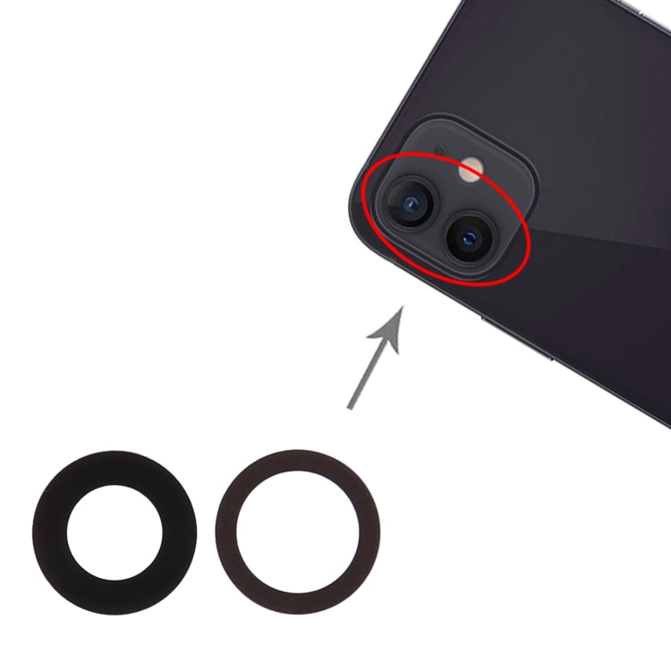 Back Camera Lens for iPhone 12, For iPhone 12