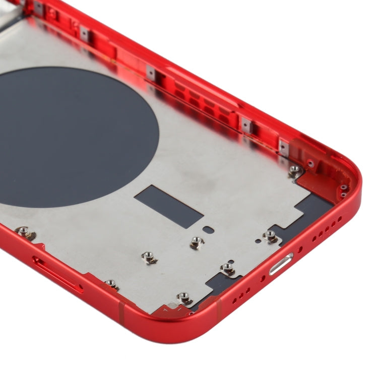 Back Housing Cover with SIM Card Tray & Side  Keys & Camera Lens for iPhone 12(White), For iPhone 12(with Card Tray), For iPhone 12(with SIM Card Tray), Back Housing Cover for 12