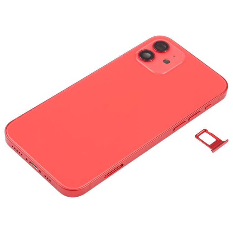 Battery Back Cover (with Side Keys & Card Tray & Power + Volume Flex Cable & Wireless Charging Module) for iPhone 12, For iPhone 12