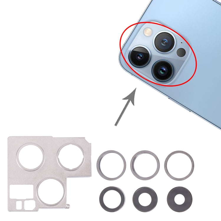 Camera Lens Cover With Retaining Bracket for iPhone 13 Pro(Graphite), For iPhone 13 Pro