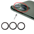 3 PCS Rear Camera Glass Lens Metal Protector Hoop Ring for iPhone 11 Pro & 11 Pro Max, For iPhone 11 Pro & 11 Pro Max