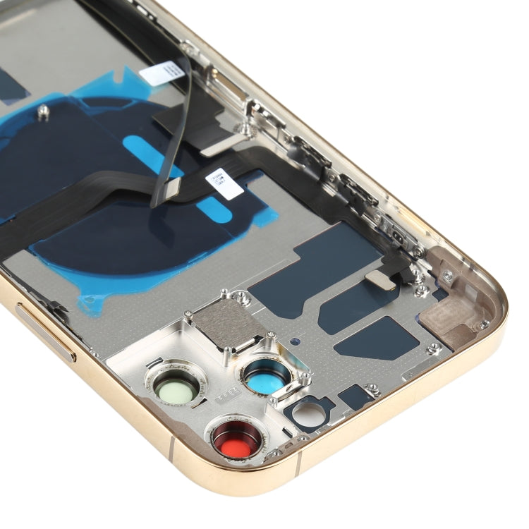 Battery Back Cover Assembly (with Side Keys & Speaker Ringer Buzzer & Motor & Camera Lens & Card Tray & Power Button + Volume Button + Charging Port & Wireless Charging Module) for iPhone 12 Pro Max, For iPhone 12 Pro Max(Assembly)