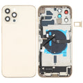 Battery Back Cover Assembly (with Side Keys & Speaker Ringer Buzzer & Motor & Camera Lens & Card Tray & Power Button + Volume Button + Charging Port & Wireless Charging Module) for iPhone 12 Pro Max, For iPhone 12 Pro Max(Assembly)
