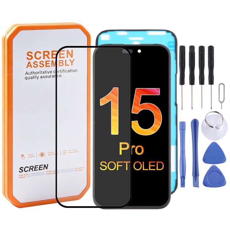 HXL Soft OLED Screen For iPhone 15 Pro, For iPhone 15 Pro