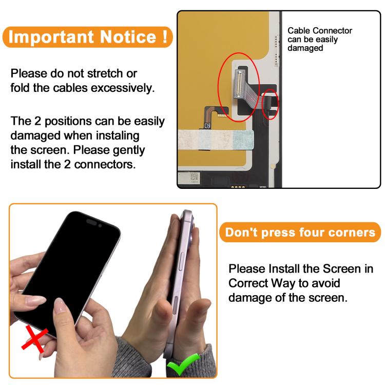 HXL Soft OLED Screen For iPhone 15, For iPhone 15