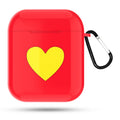 Heart Pattern Apple Wireless Earphones Charging Box Dust-proof Shockproof Outdoor Protective Case for Airpods, 5