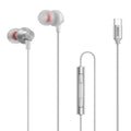 REMAX RM-560 Type-C In-Ear Stereo Metal Music Earphone with Wire Control + MIC, Support Hands-free, Not For Samsung Phones(White)
