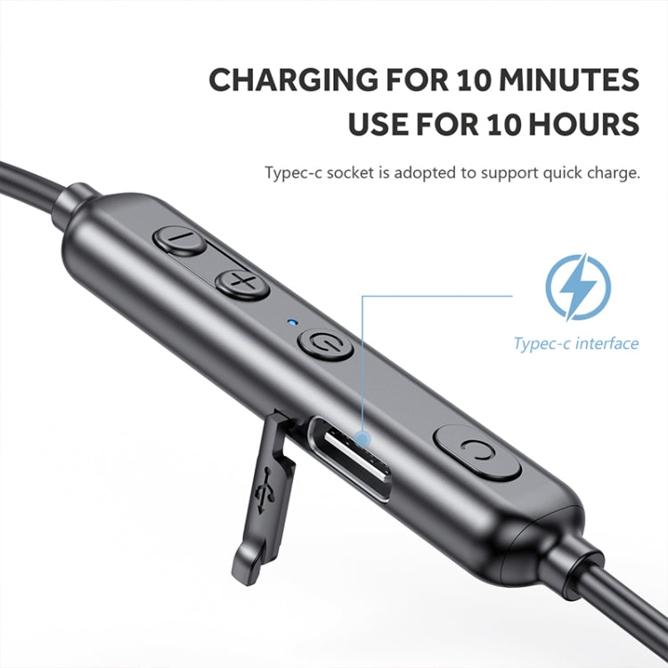 A10 Bluetooth 5.0 Neck-mounted Sport Wireless Bluetooth Earphone (Black)