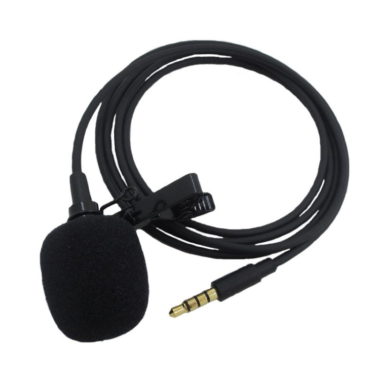 ZS0154 Recording Clip-on Collar Tie Mobile Phone Lavalier Microphone, Cable length: 2.5m (Black)
