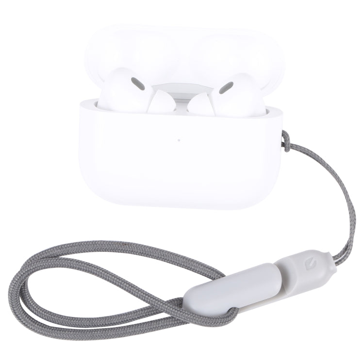 For Apple AirPods Pro 2 Wireless Bluetooth Earphone Anti-Lost Rope Phone Case Lanyard(Grey)