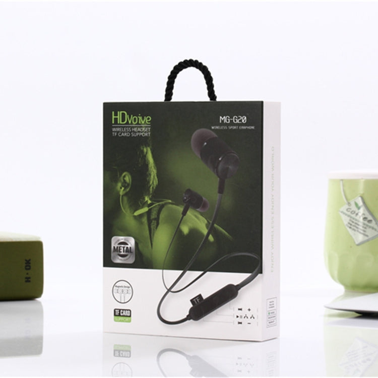 MG-G20 Bluetooth 4.2 Sport Wireless Bluetooth Earphone, Support Card