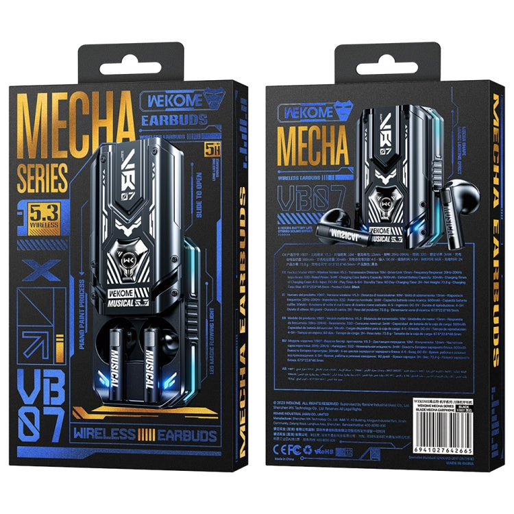 WEKOME VB07 Mecha Series Blade Wireless Bluetooth Earphone (White)