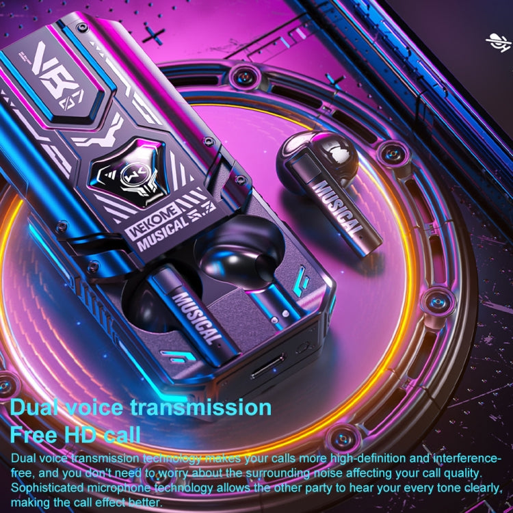 WEKOME VB07 Mecha Series Blade Wireless Bluetooth Earphone (Black)