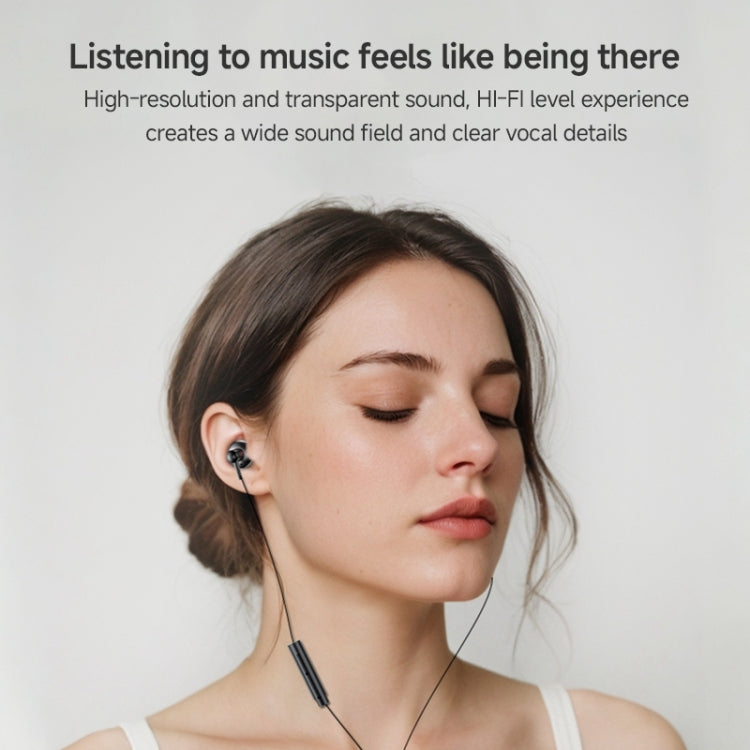 Yesido YH49 Type-C Digital Solutions Line-Control In-Ear Wired Earphone, Length: 1.2m (Black)