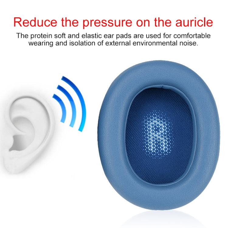 For JBL Everest Elite 750NC Headphones Synthetic Leather + Foam Soft Earphone Protective Cover Earmuffs, One Pair, For Everest Elite 750NC Bronze, For Everest Elite 750NC Blue