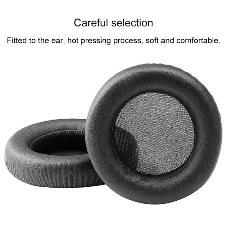 2 PCS For ATH WS550 Synthetic Leather + Sponge Headphone Protective Cover Earmuffs, Black, White