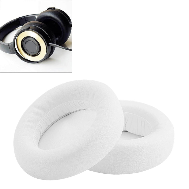 2 PCS For ATH WS550 Synthetic Leather + Sponge Headphone Protective Cover Earmuffs, Black, White