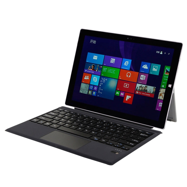 1089A Magnetic Charging Bluetooth V3.0 Keyboard + Microfiber Leather Tablet Case for Microsoft Surface Pro 3 / 4 / 5 / 6(Black)