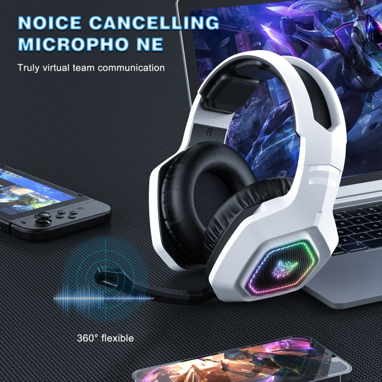 ONIKUMA B100 Bluetooth 5.3 Wireless Bluetooth Headphone with Microphone (White)