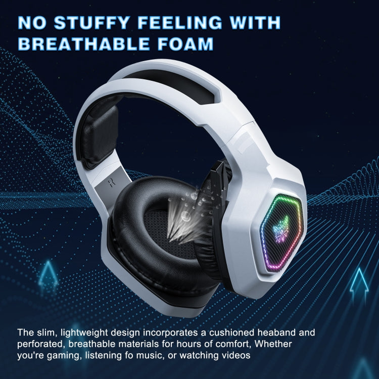 ONIKUMA B100 Bluetooth 5.3 Wireless Bluetooth Headphone with Microphone (White)