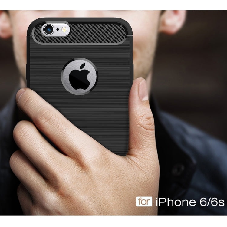 For iPhone 6 & 6s Brushed Texture Fiber TPU Rugged Armor Protective Case, For iPhone 6 & 6s, For 6 & 6s