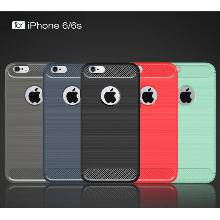 For iPhone 6 & 6s Brushed Texture Fiber TPU Rugged Armor Protective Case, For iPhone 6 & 6s, For 6 & 6s