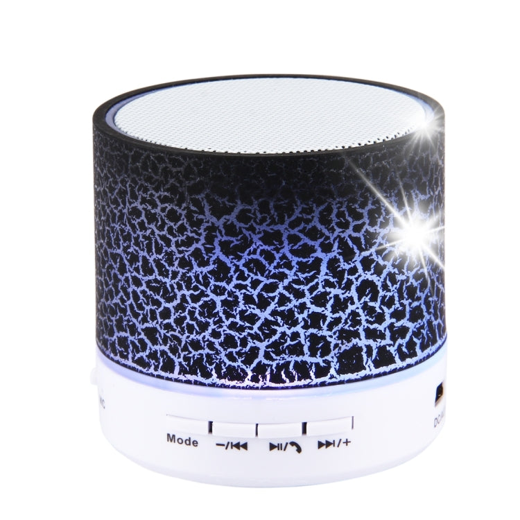 A9 Mini Portable Glare Crack Bluetooth Stereo Speaker with LED Light, Built-in MIC, Support Hands-free Calls & TF Card(Black)