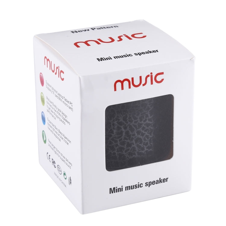 A9 Mini Portable Glare Crack Bluetooth Stereo Speaker with LED Light, Built-in MIC, Support Hands-free Calls & TF Card(Black)