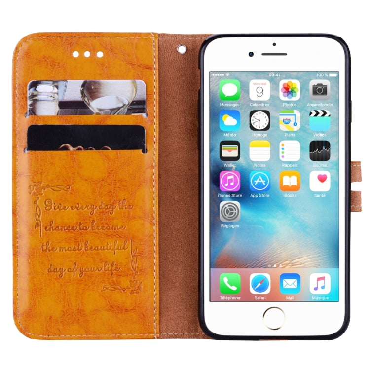 For iPhone 6 Plus & 6s Plus Business Style Oil Wax Texture Horizontal Flip Leather Case with Holder & Card Slots & Wallet, For iPhone 6P & 6sP