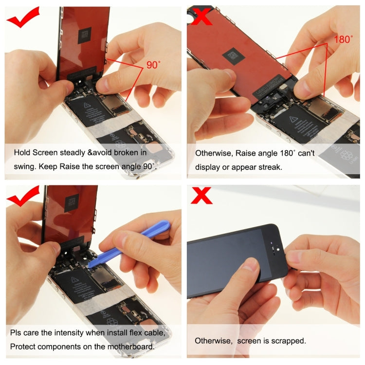 TFT LCD Screen for iPhone 6s Digitizer Full Assembly with Frame (Black)