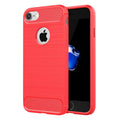 For  iPhone 8 & 7  Brushed Texture Fiber TPU Rugged Armor Protective Case