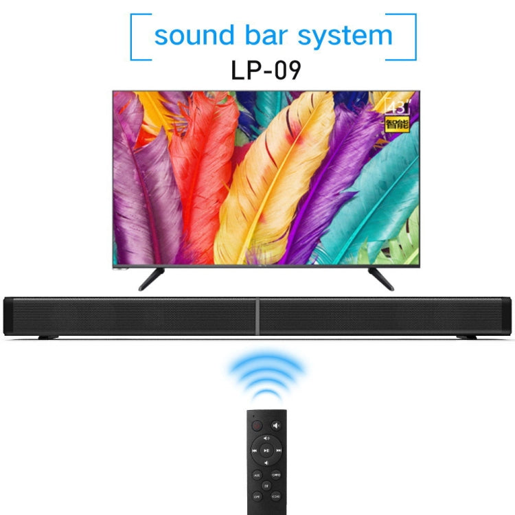 Soundbar LP-09 (CE0148) Home Theater Bluetooth Wireless Sound Bar Speaker with Remote Control(Black)