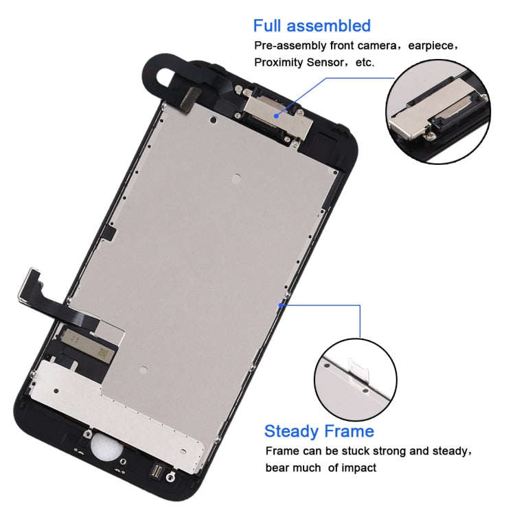 LCD Screen include Front Camera for iPhone 7, i7 Black with Camera, i7 White with Camera