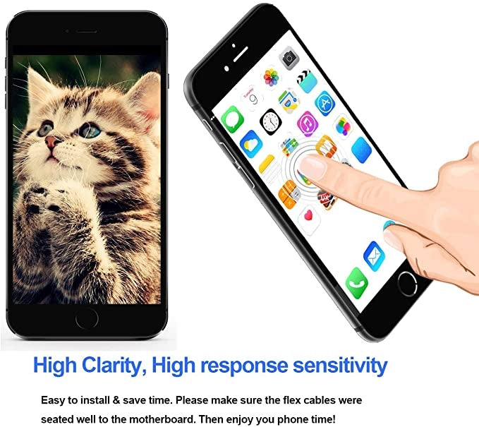 LCD Screen include Front Camera for iPhone 7, i7 Black with Camera, i7 White with Camera