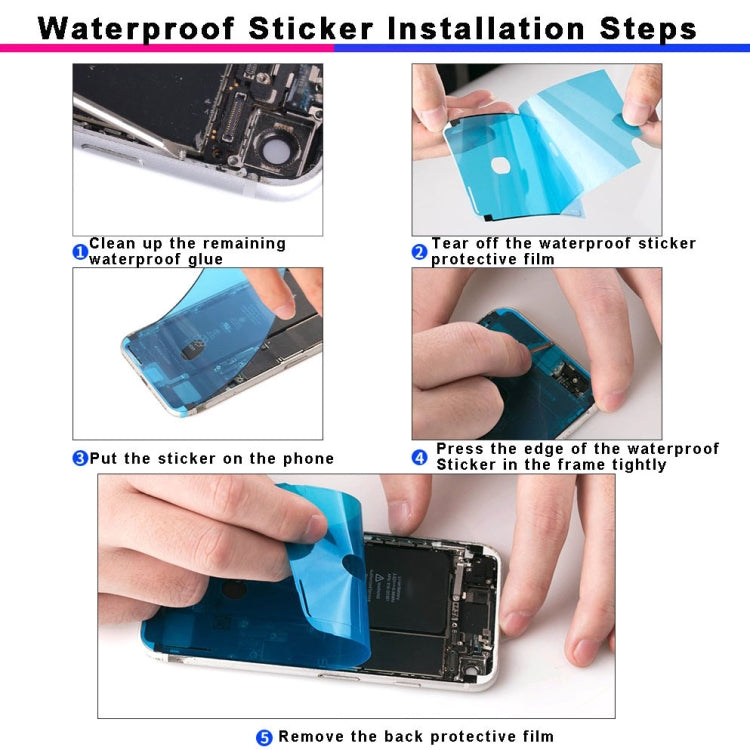100 PCS LCD Frame Bezel Waterproof Adhesive Stickers for iPhone 7, 100 PCS for iPhone 7