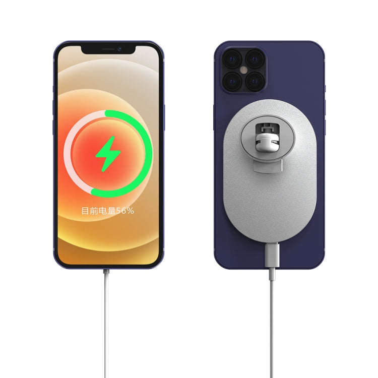 X19 Magsafe Car Air Outlet Vent Mount Clamp Holder 15W Fast Charging Magnetic Wireless Charger(White)