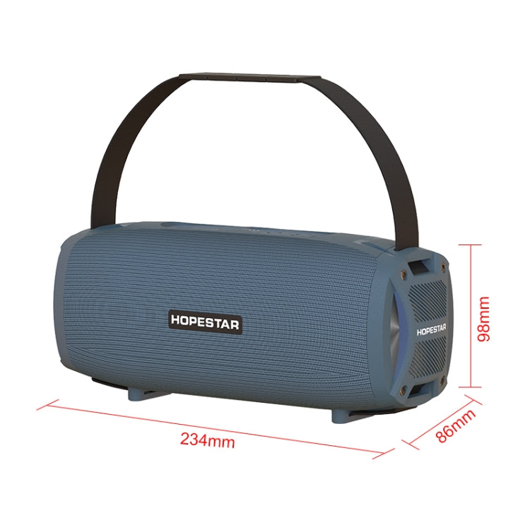 HOPESTAR H24 Pro TWS Portable Outdoor Waterproof Woven Textured Bluetooth Speaker with Rhythm Light, Support Hands-free Call & U Disk & TF Card & 3.5mm AUX & FM, H24 Pro Red, H24 Pro Black, H24 Pro Grey, H24 Pro Blue