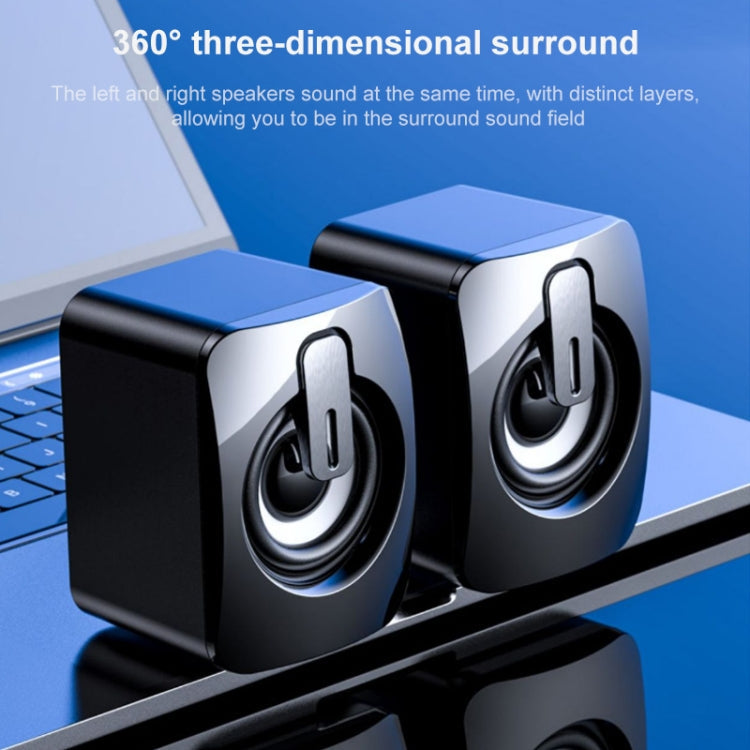 A1 USB Mini High Volume Wired Speaker, Bluetooth Version(Black)