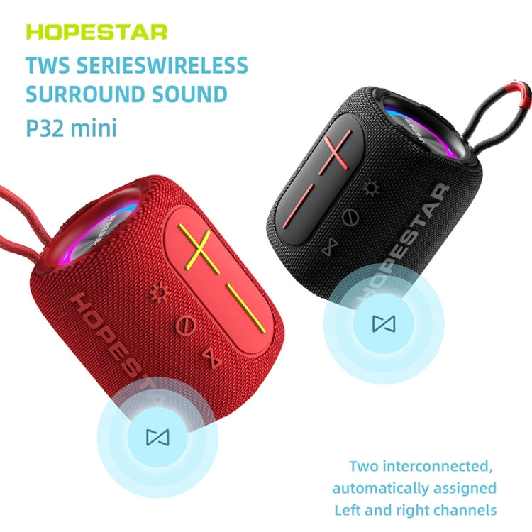 HOPESTAR P32mini TWS Waterproof Wireless Bluetooth Speaker (Black)