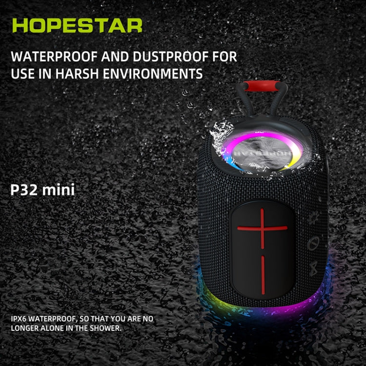 HOPESTAR P32mini TWS Waterproof Wireless Bluetooth Speaker (Black)