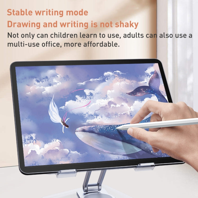 R-JUST T632 Acrylic 360 Degree Rotating Desktop Tablet Stand, T632 Tablet Stand (Transparent)