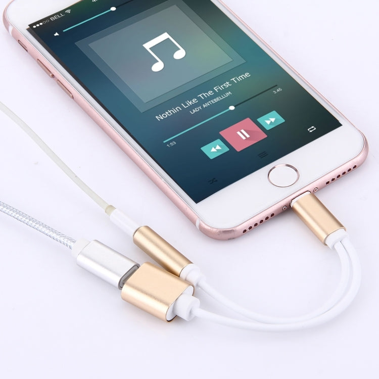 10cm 8 Pin Female & 3.5mm Audio Female to 8 Pin Male Charger Adapter Cable, Support All IOS Systems